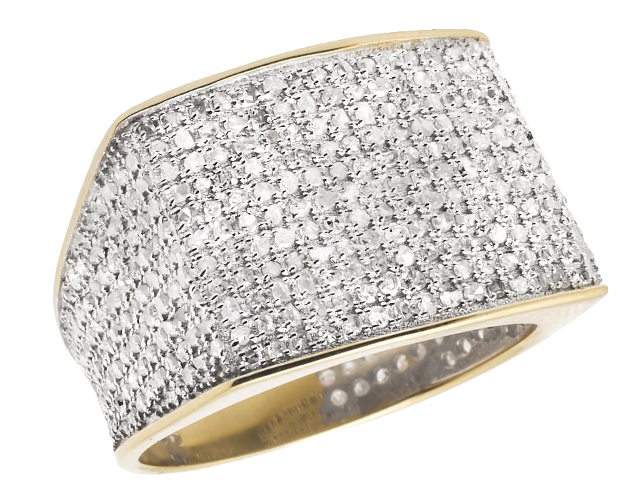 10K Yellow Gold Pave Eternity Real Diamond Ring Band 0.6 ct C63121