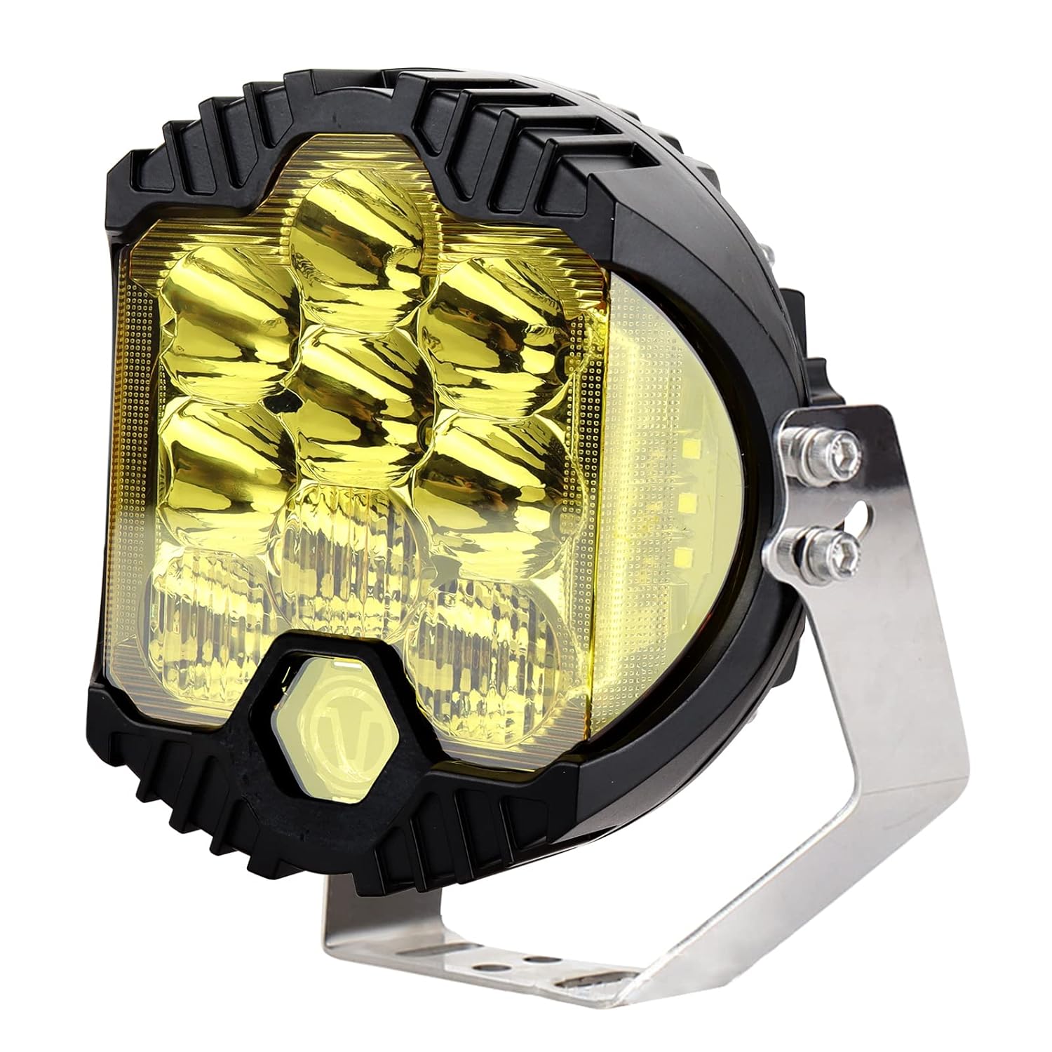 7 Inch 90W LED Light Pod Yellow Lens Combo Spot Flood Off Road Fog Lights IP67 Waterproof T93071