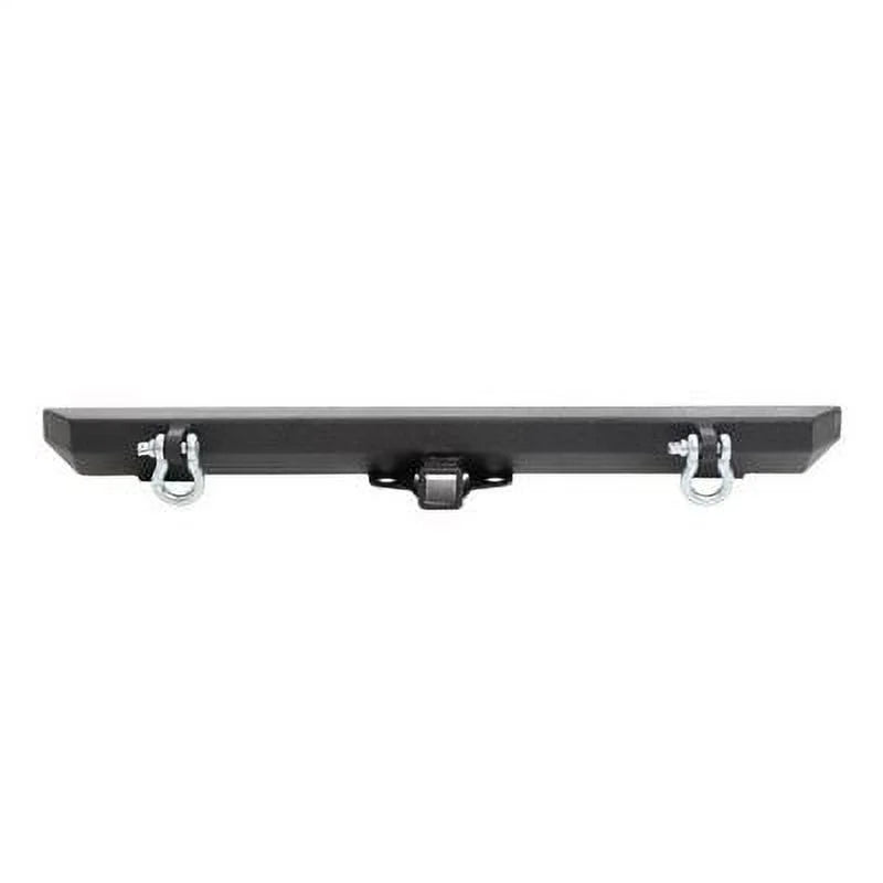 Textured Black Rear Bumper with Hitch and D-Ring Mounts S94704