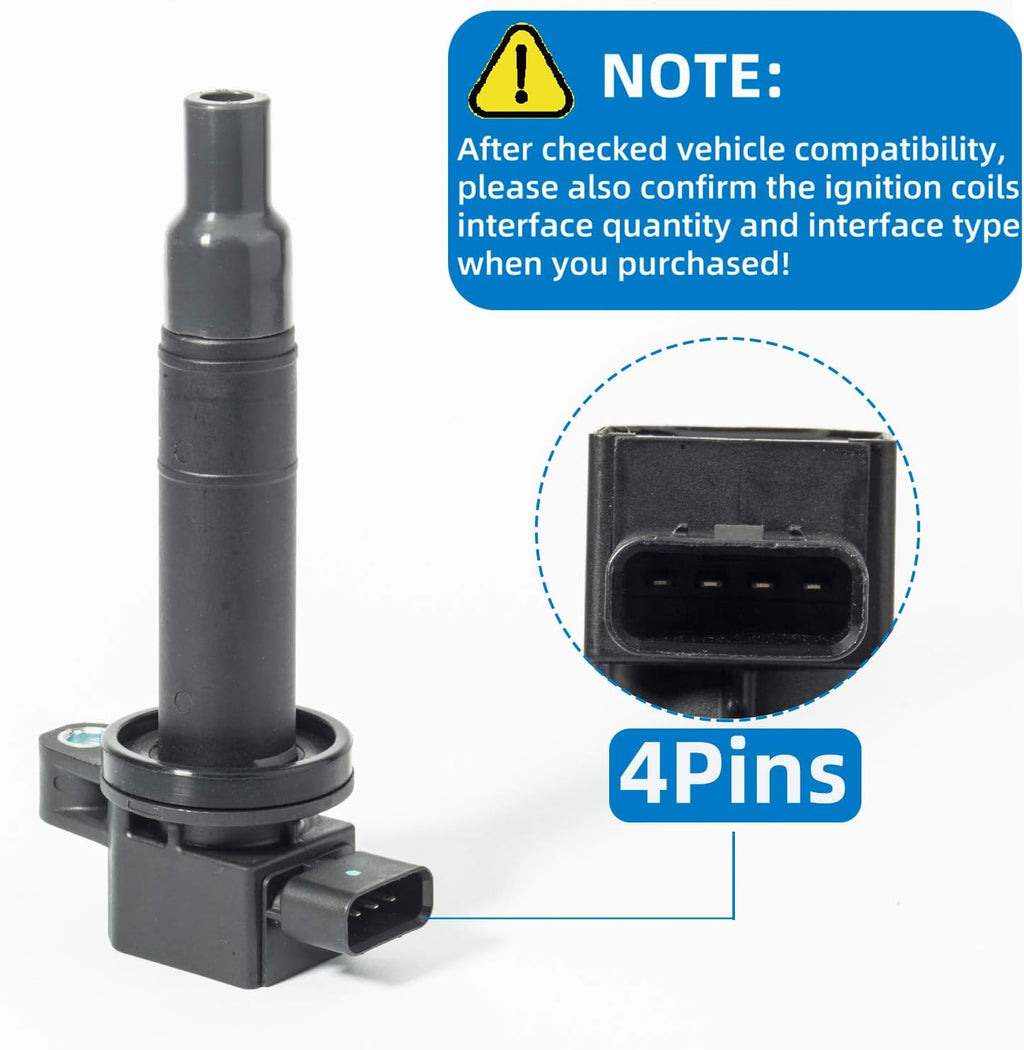 Ignition Coil Pack for Scion XA XB Yaris Echo Prius Camry, Pack of 2 H224937