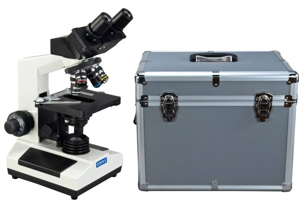 Compound Binocular Microscope with Aluminum Carrying Case A2376