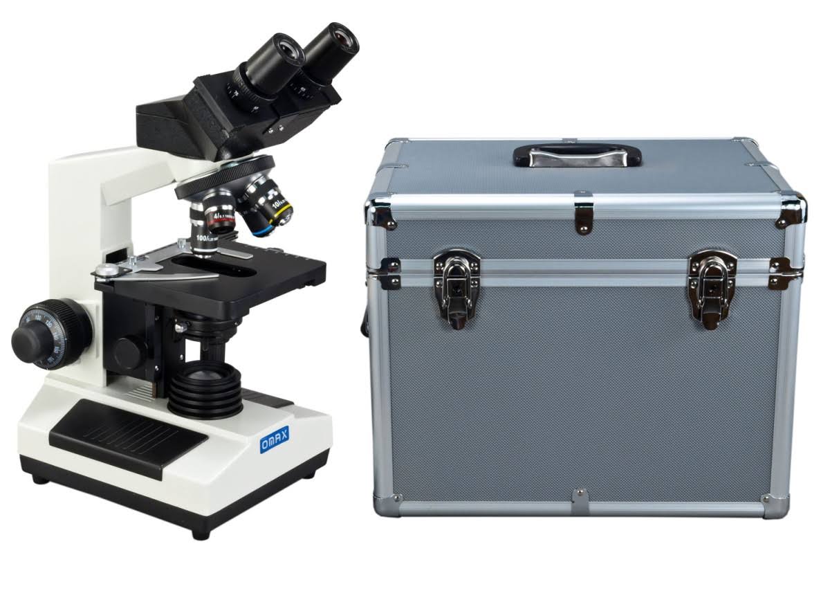 Compound Binocular Microscope with Aluminum Carrying Case A2376