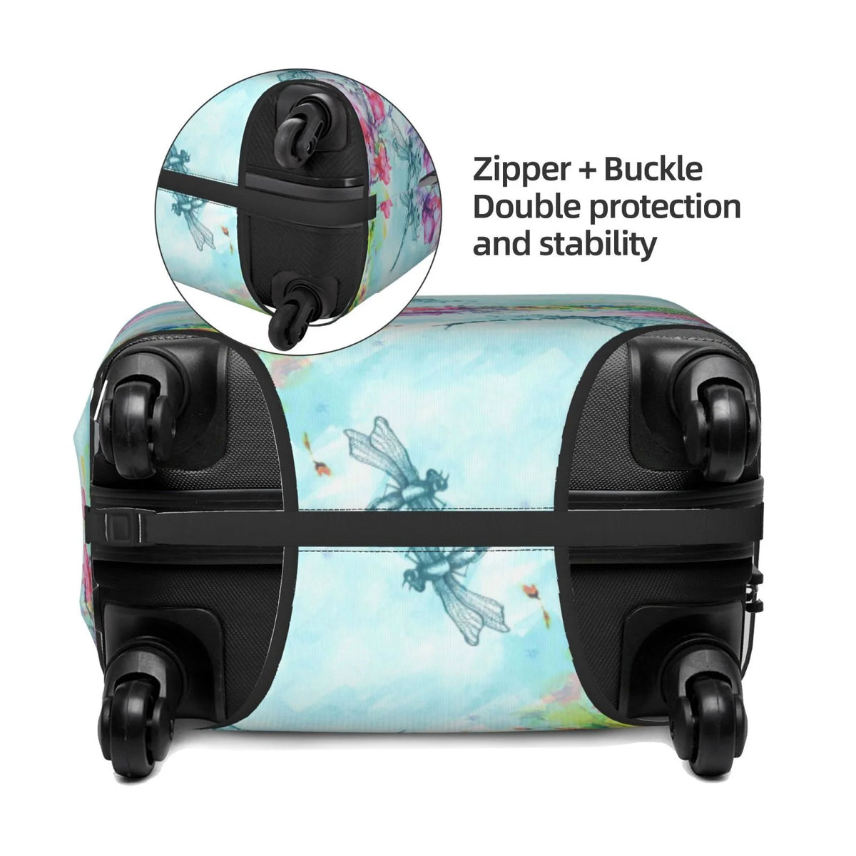 Large Suitcase Protective Cover with Hidden Zipper M132
