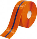 Orange & Blue Striped PVC Floor Tape V868