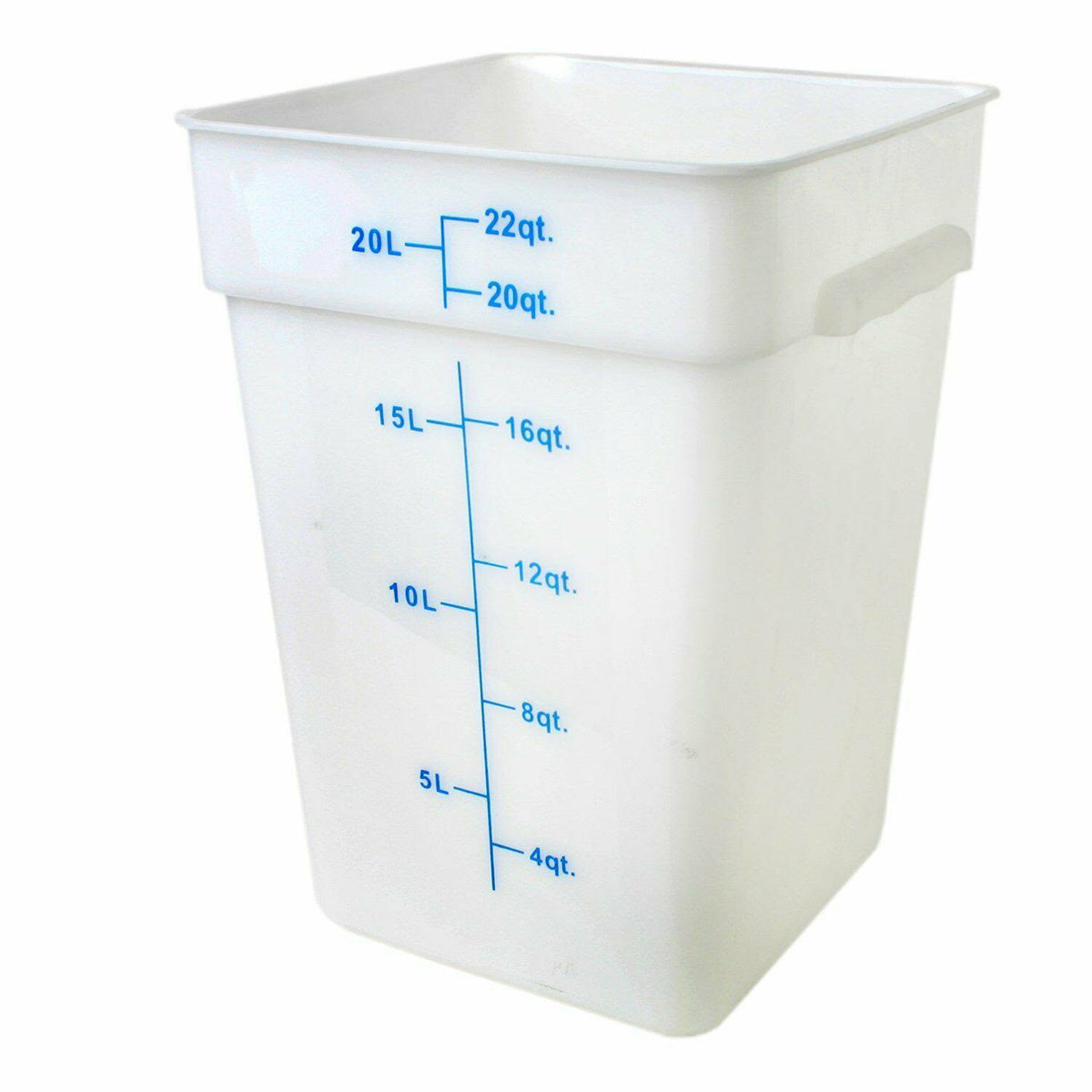White 22 Quart Square Food Storage Containers O392