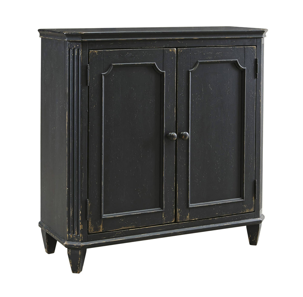 Antique Black Door Accent Cabinet K71631