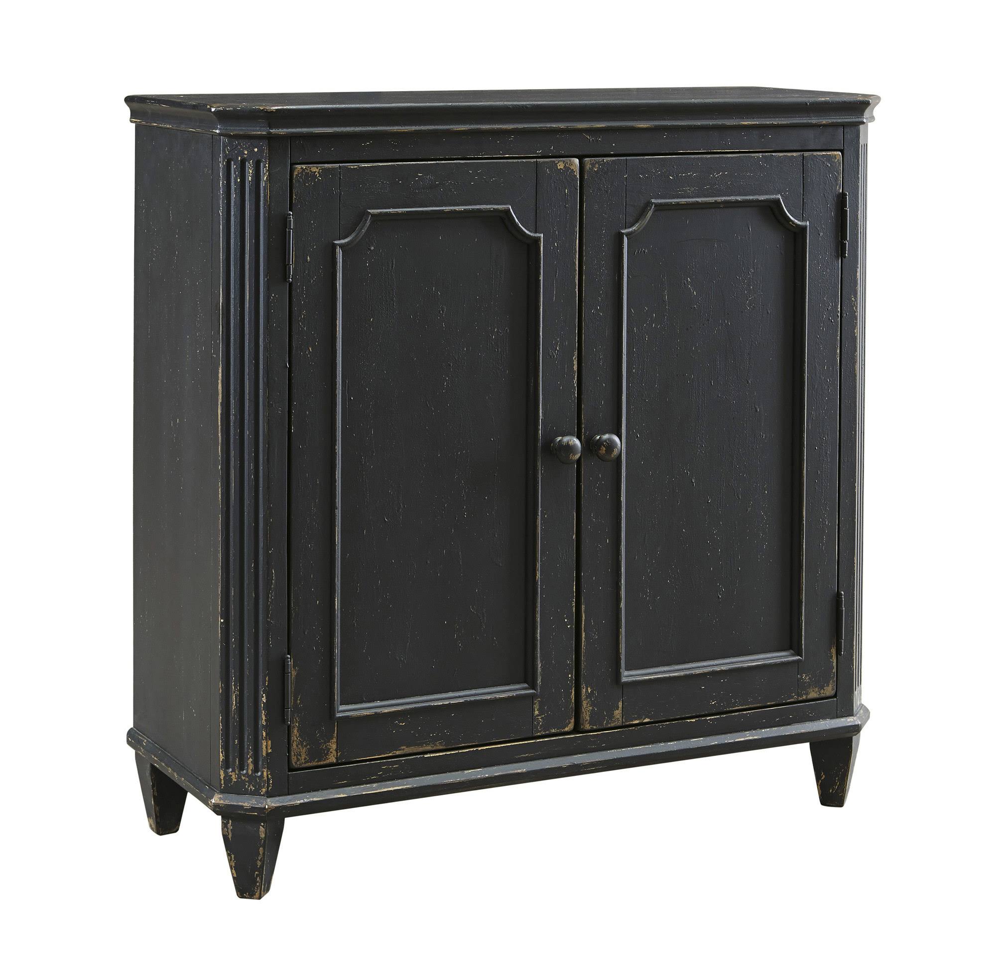 Antique Black Door Accent Cabinet K71631