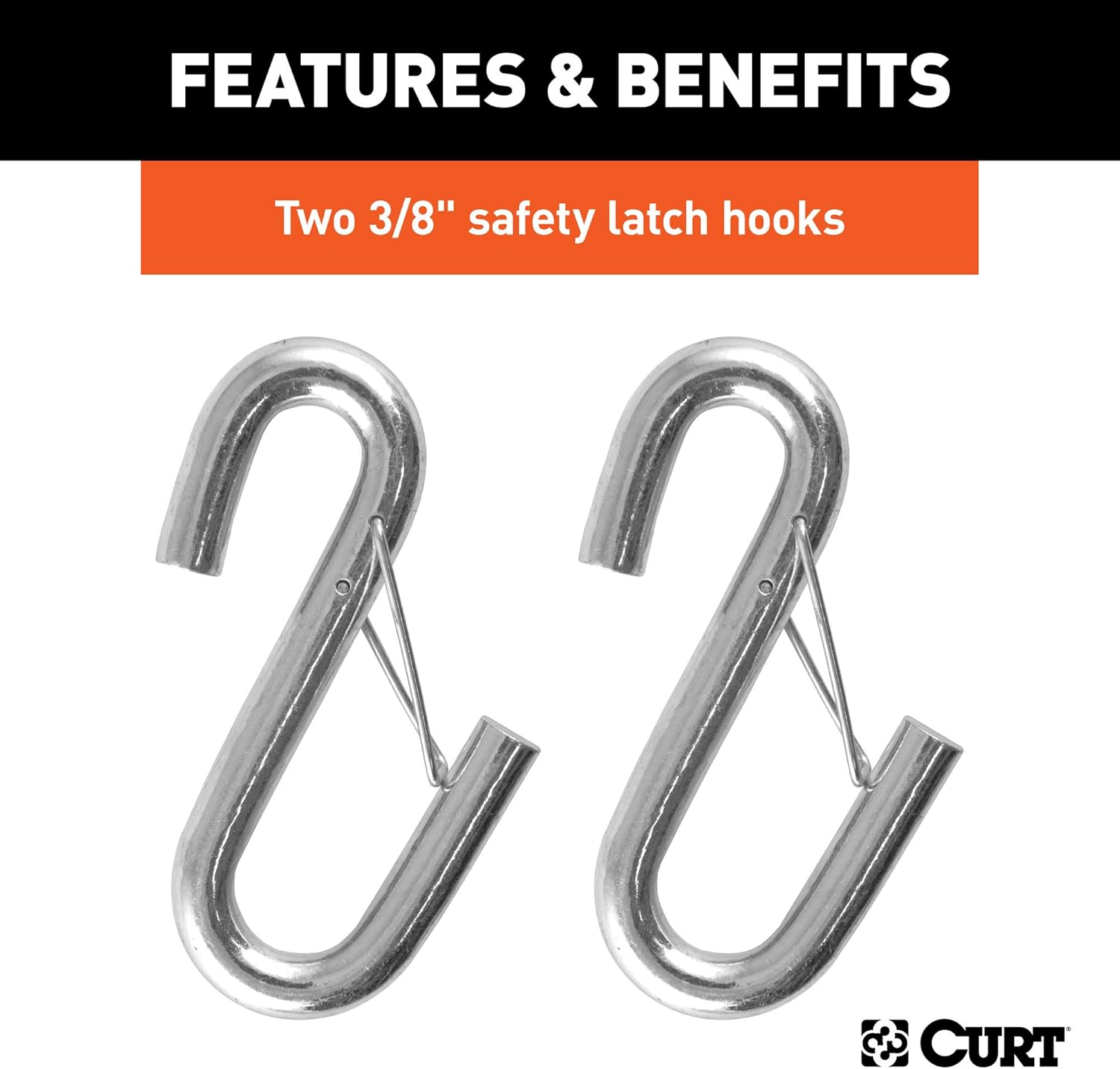 Vinyl-Coated Trailer Safety Cables with Snap Hooks, 2-Pack E802510