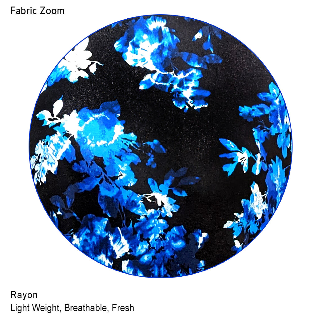 Blue Eden Night Print A Line Maxi Dress S841