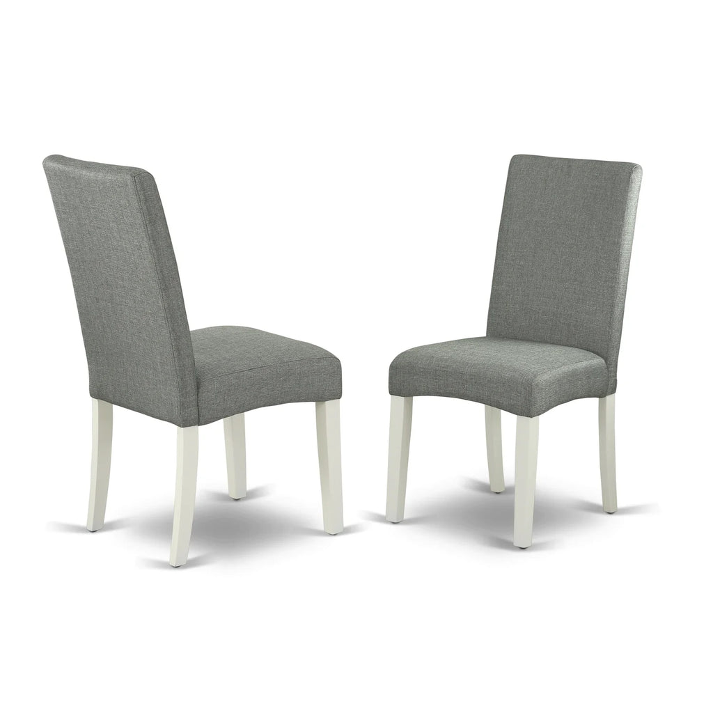 6-Piece Wooden Dining Table Set with Gray Smoke Linen Fabric Seat Chairs and Bench T6607