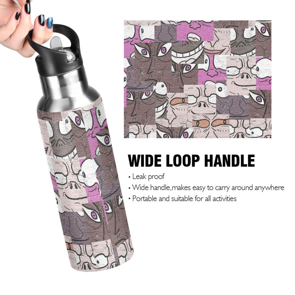 Stainless Steel Insulated Water Bottle with Straw Lid C48842