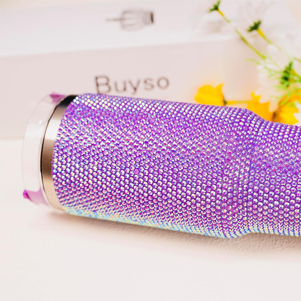 Rhinestone Stainless Steel Insulated Tumbler with Lids Q470