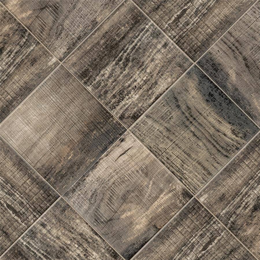 Textured Wood Timber Brown Floor and Wall Tile U40296