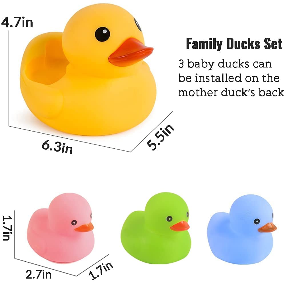 Colorful Rubber Ducky Bath Toys 4Pcs L105940