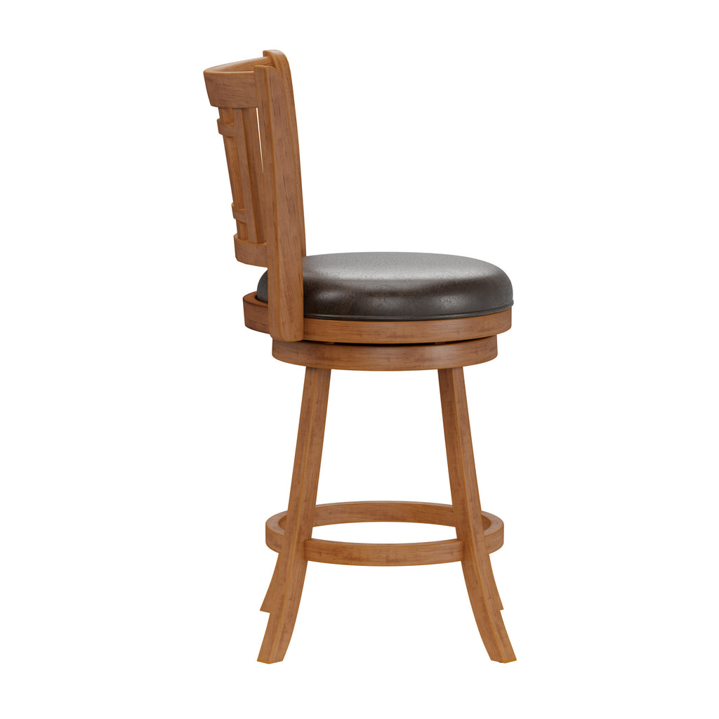 Oak Swivel Counter Height Stool F56287
