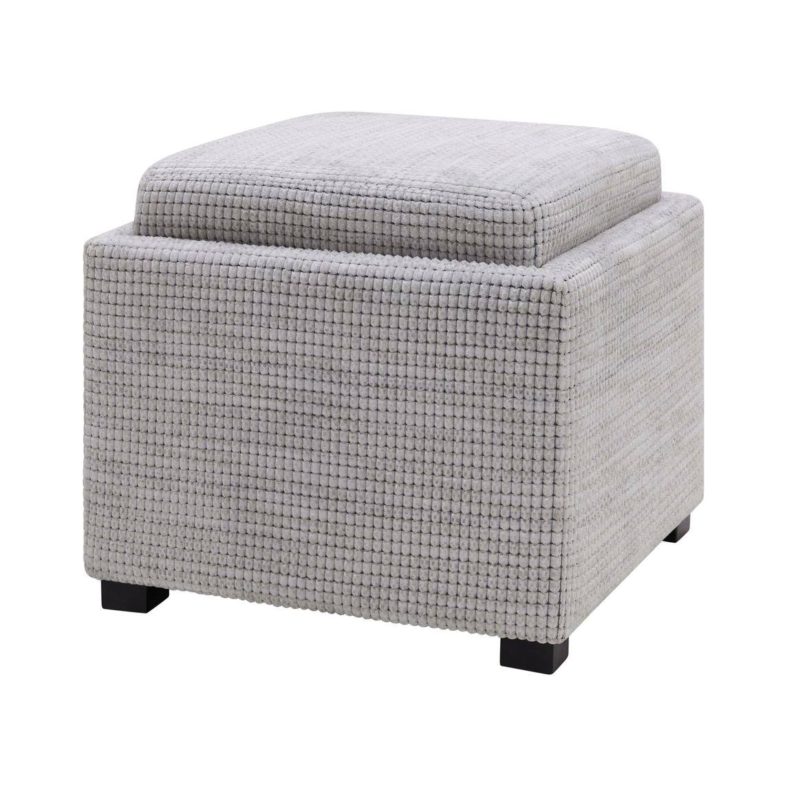 Fabric Storage Ottoman with Tray K6912