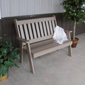 Cherry Wood Plastic Garden Bench T76097