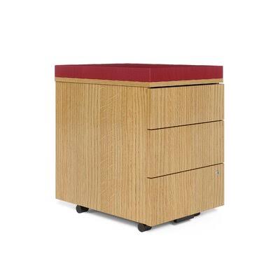 3-Drawer Vertical Filing Cabinet Strata Oak/Garnet D63444
