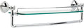 Chrome Glass Shelf with Bar T989781