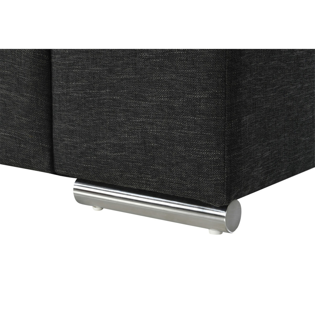 Black Linen Fabric Loveseat O20936