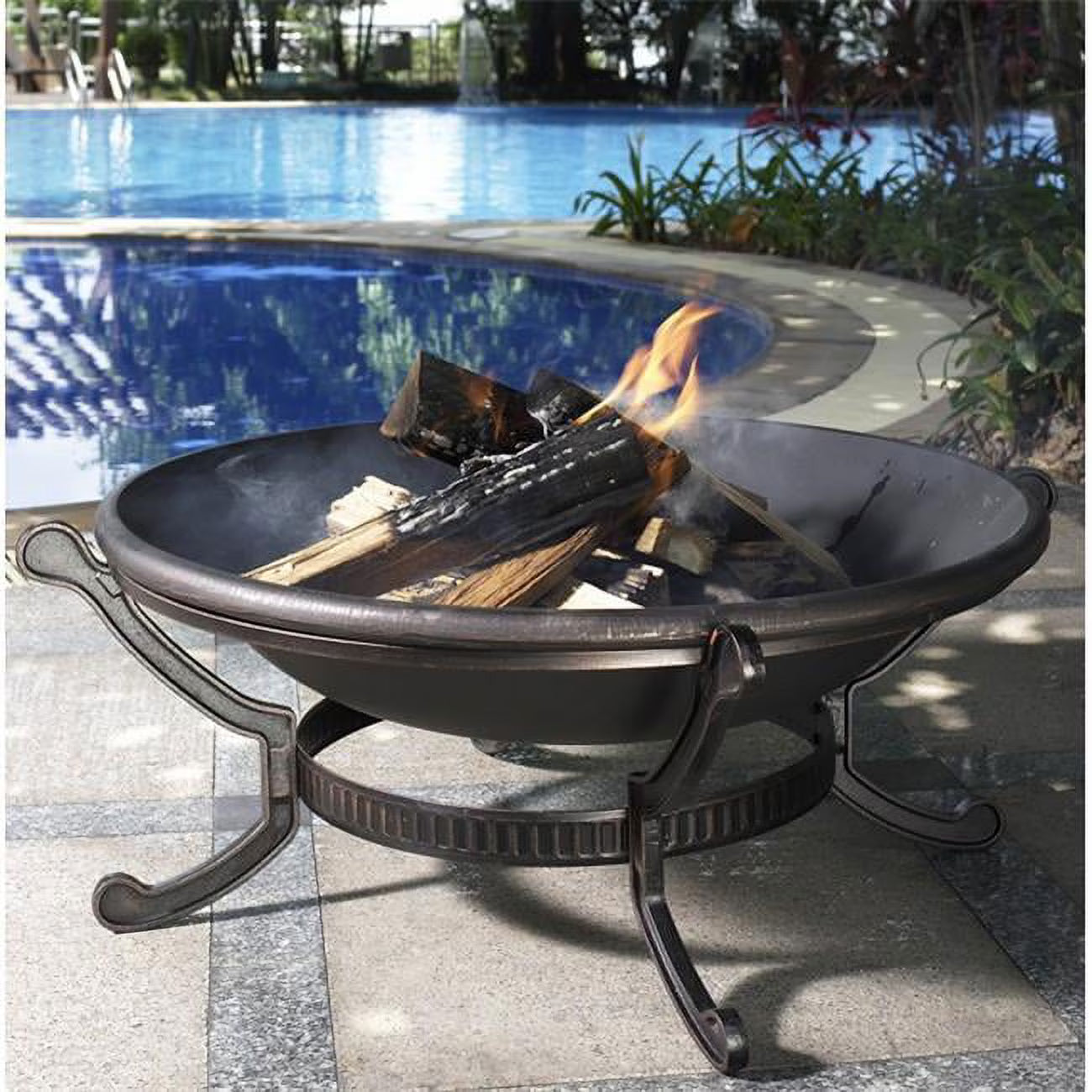 Black Patio Fire Pit Bowl F518825