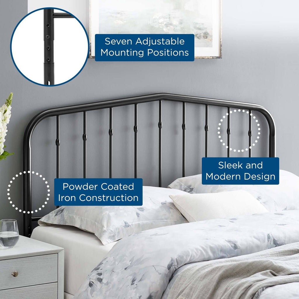Black Queen Metal Headboard K434951