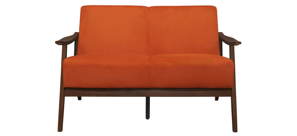 Orange Velvet Loveseat A960437