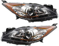 Mazda 3 Headlight Assembly 2010 2011 Pair Halogen I95107