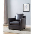 Dark Gray Faux Leather Accent Chair H29777