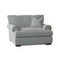 Armchair with Sunbrella Fabric and Black Nickel Nailhead Detail T5503
