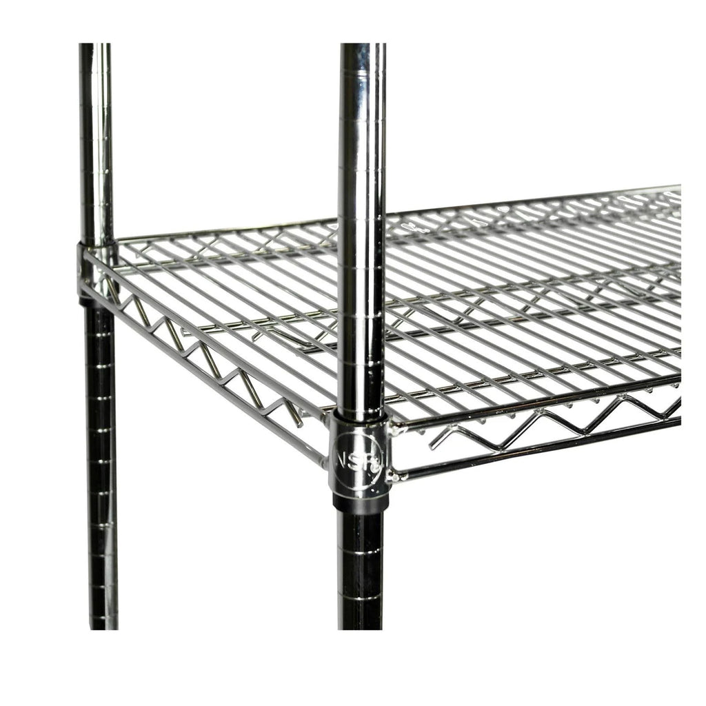 Chrome Wire Shelving Unit, 4 Shelves K645