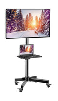 Mobile TV Cart with Wheels for 23-55 inch LCD LED 4K Flat Curved Screen TVs T514246