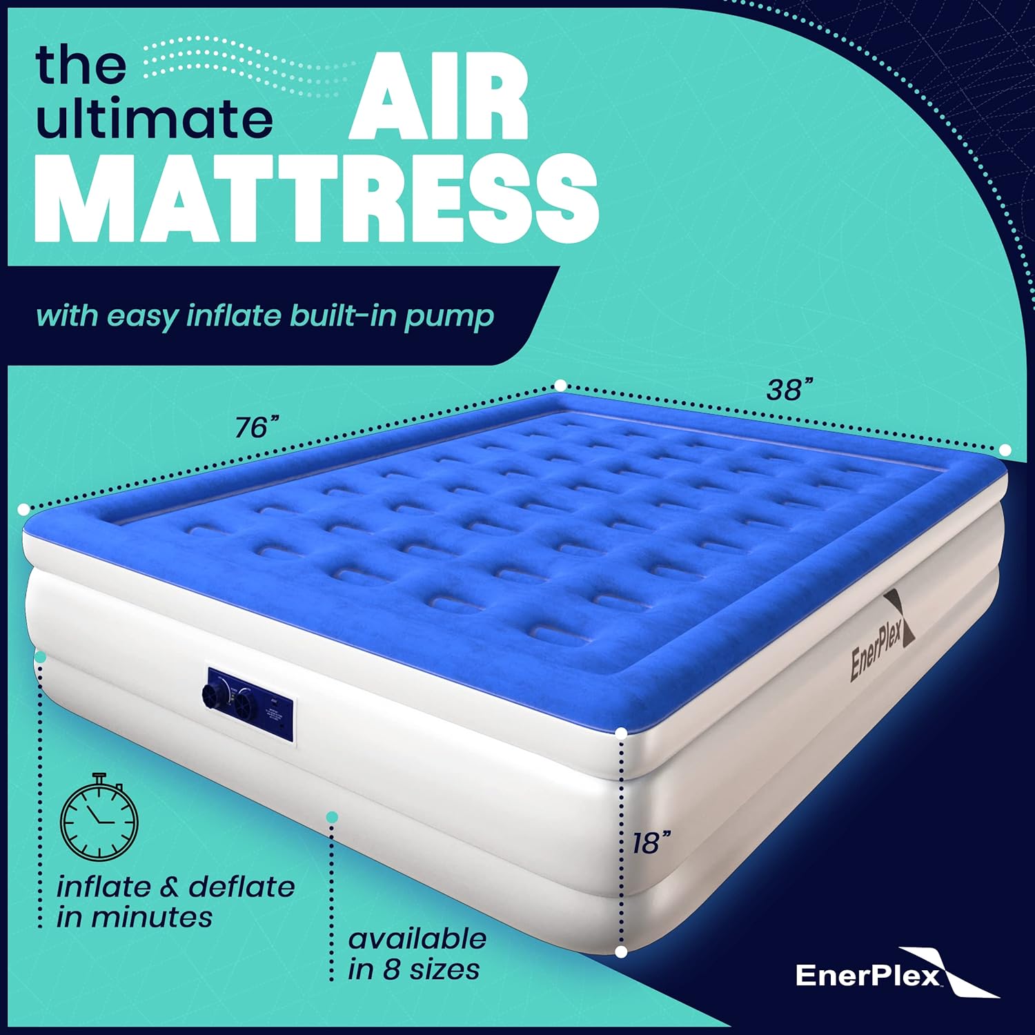 Twin Air Mattress with Built-in Dual Pump Q432228