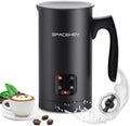 Black Pack of 2 Stainless Steel Electric Milk Frother and Steamer M8771