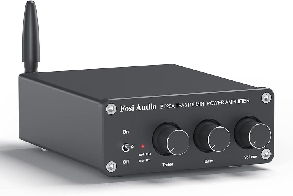 Bluetooth 5.0 Stereo Amplifier 100W x 2 with Power Supply, Pack of 2 Q42359