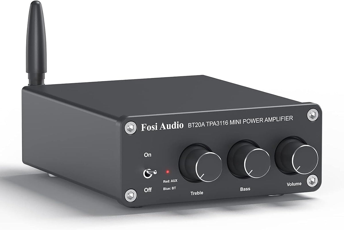 Bluetooth 5.0 Stereo Amplifier 100W x 2 with Power Supply, Pack of 2 Q42359