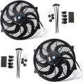 Black 12V Electric Radiator Fan Mounting Kit 14 Inch Set of 2 F1679