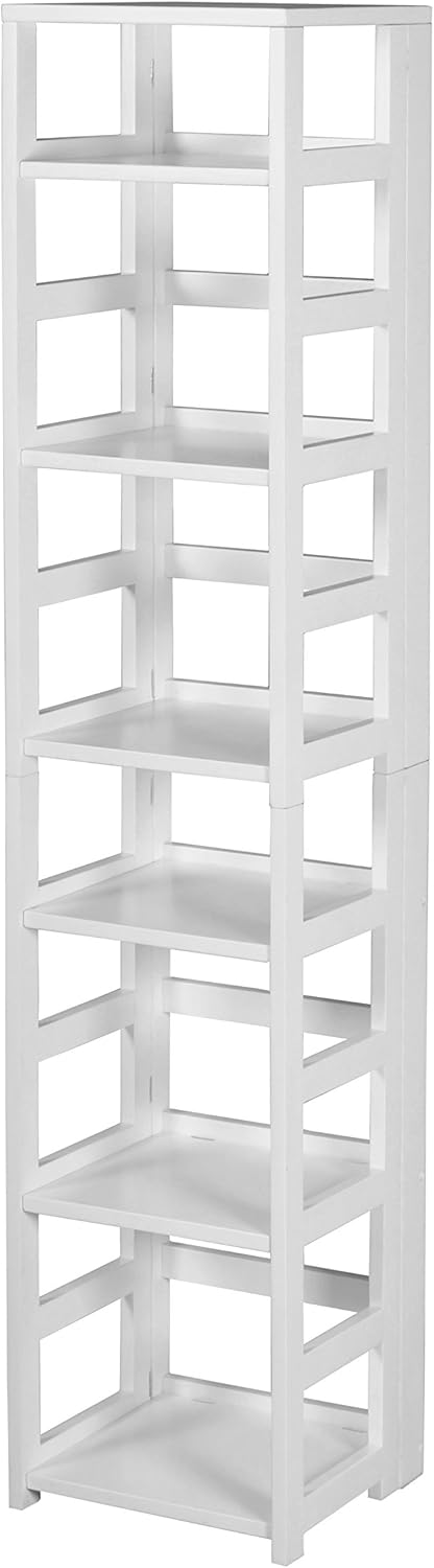 Square Folding Bookcase, 34-inch, Medium Oak U448