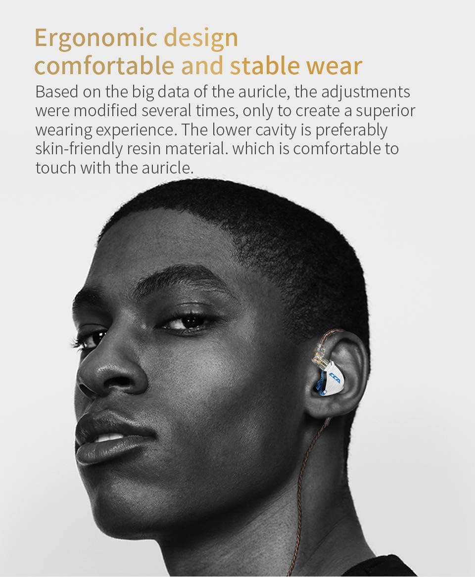 C12 Blue Hybrid HiFi In-Ear Monitors with Detachable Cable, Pack of 2 A56496