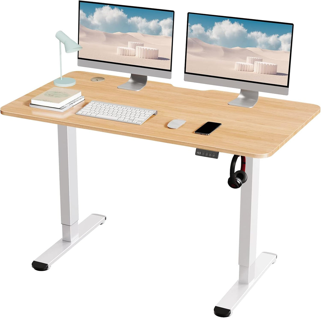Oak Electric Standing Desk 48 x 24 Inch E934