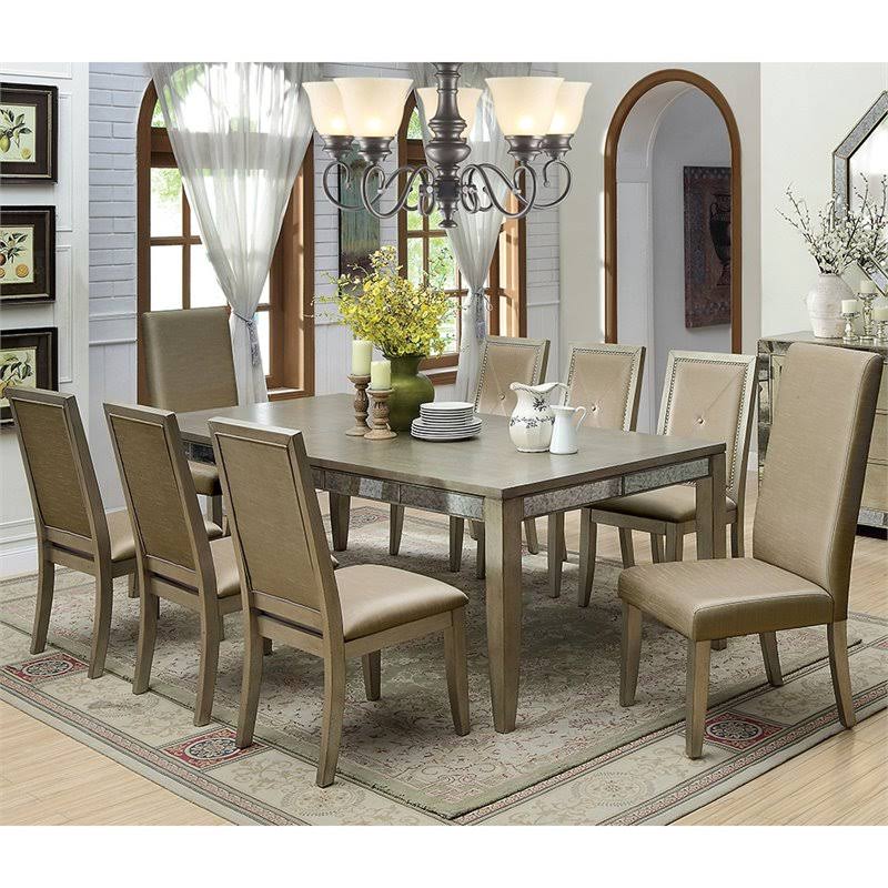 Antique Gold Dining Side Chair (Set of 2) Q56254