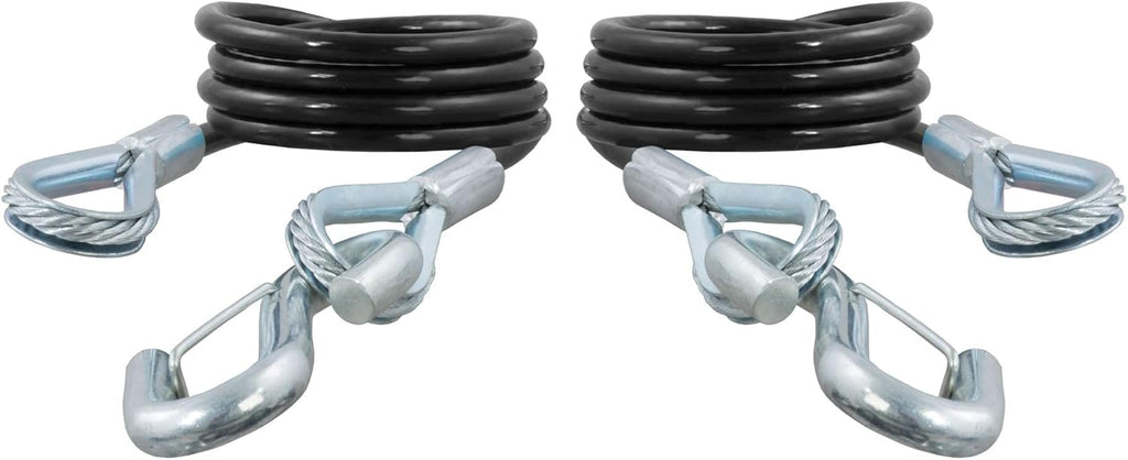 Vinyl-Coated Trailer Safety Cables with Snap Hooks, 2-Pack E802510