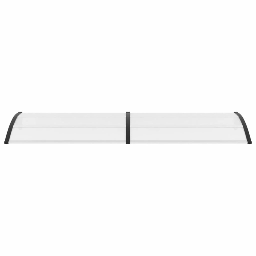 Door Canopy Black and Transparent 118.1"x31.5" PC U372115