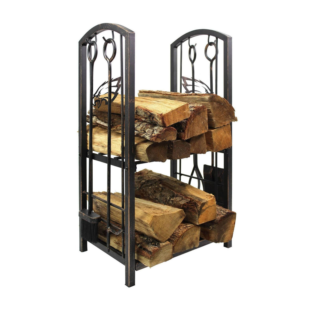 Fireplace Wood Holder & Tool Set H2858