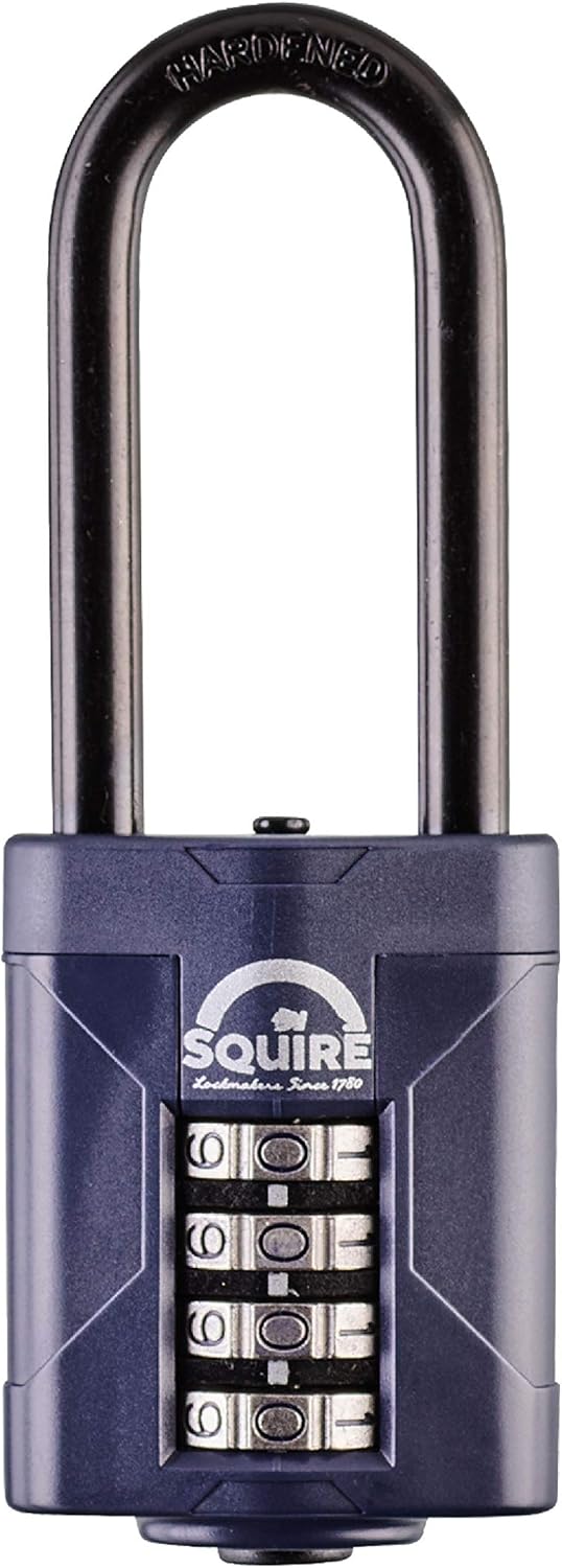 Blue 60 mm 5 Wheel Combination Padlock, Alloy Steel, Pack of 2 H7027