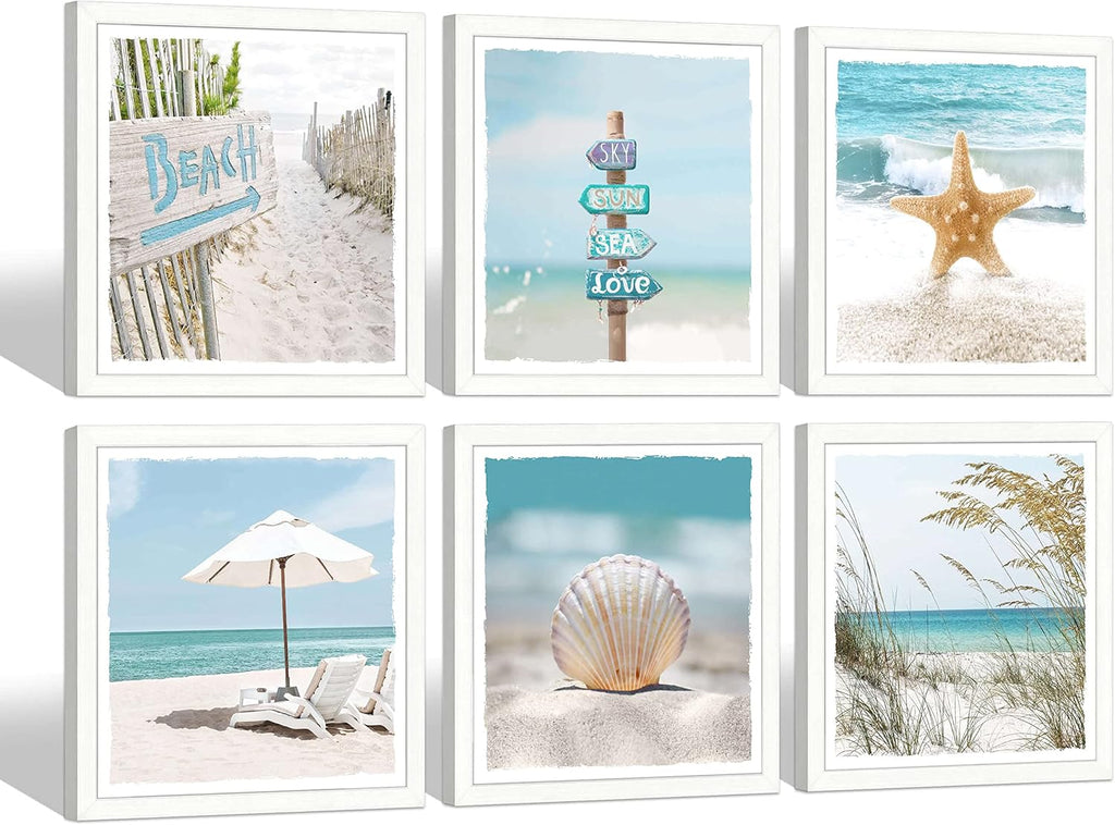 13''x13'' Framed Beach Shell Wall Art P7438