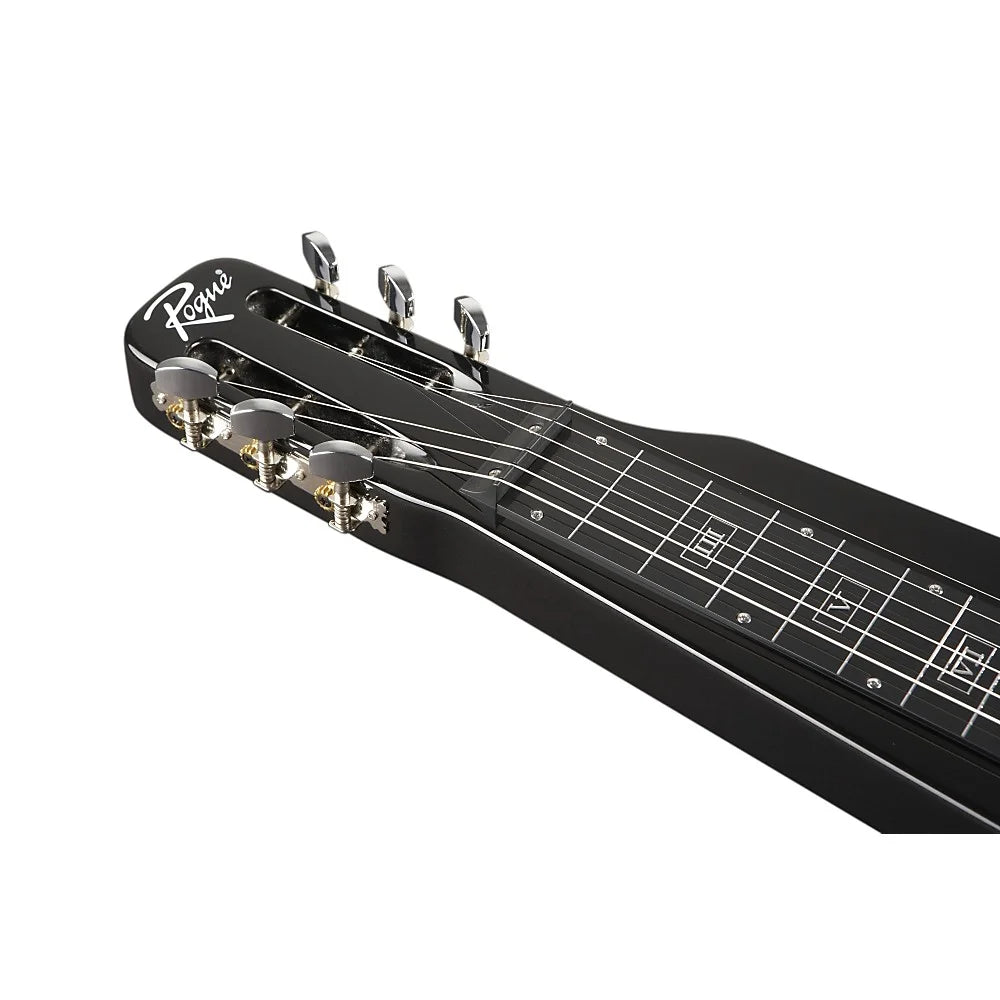 Metallic Black Lap Steel Guitar with Stand and Gig Bag H246