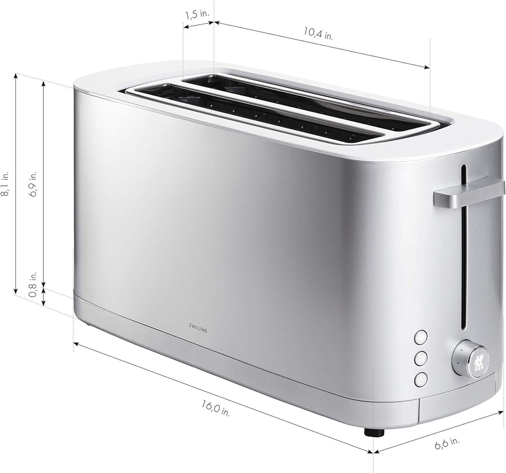 Silver 4 Slice Toaster with Extra Wide Slots L998095