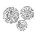 Set of 3 Raw Iron Spiral Wall Decor F220355
