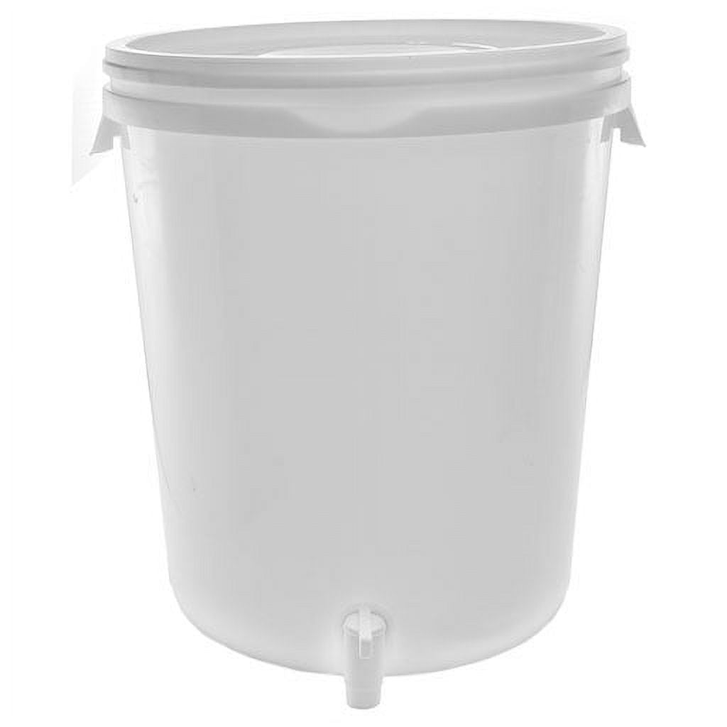 6 gal. Round White Plastic Beverage Dispenser M7644
